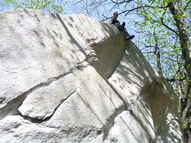 sunlight and shadow on boulder lines