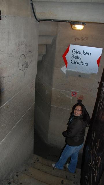 a welcome break from that spiral climb...got to check the big bells of course!!!