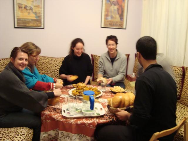 Volunteers came to my place for dinner