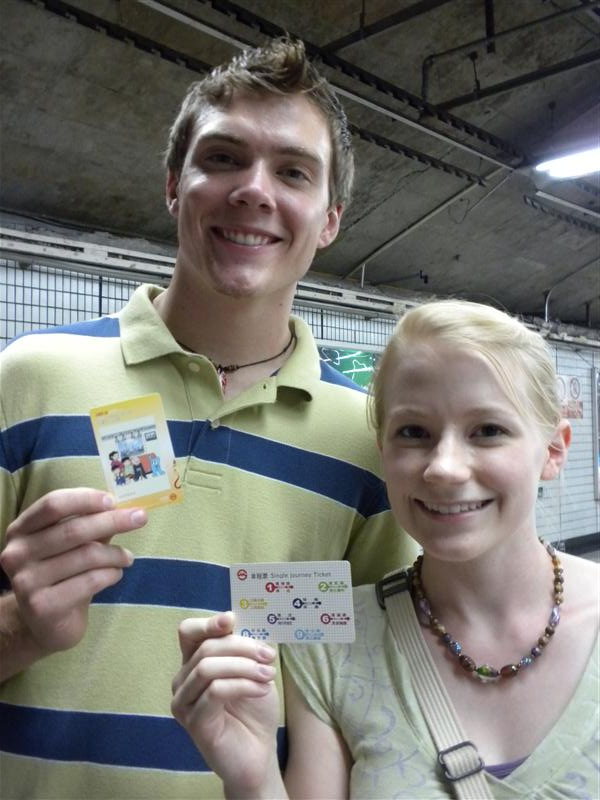 Our subway passes.